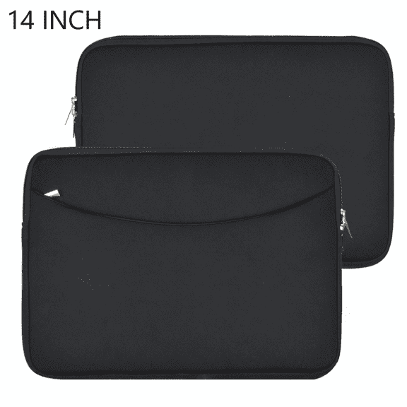 AYAMAYA Laptop Case Sleeve 13" 14", Shockproof Protective Notebook Case with Accessory Pocket for MacBook Dell HP Lenovo Acer, Black