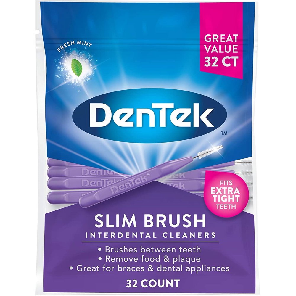 DenTek Slim Brush Interdental Cleansers, Extra Tight, Mouthwash Blast