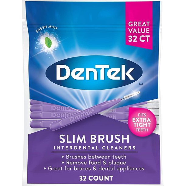 DenTek Slim Brush Interdental Cleansers, Extra Tight, Mouthwash Blast