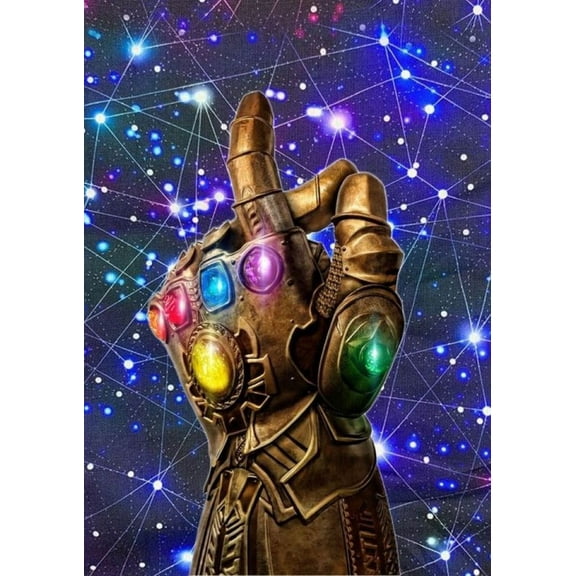 Infinity Gauntlet Diamond Painting Kits,Anime Diamond Art Kits Round Full Drill,DIY 5D Diamond Painting Kits for Adults Kids Home Wall Decor 12"x16"