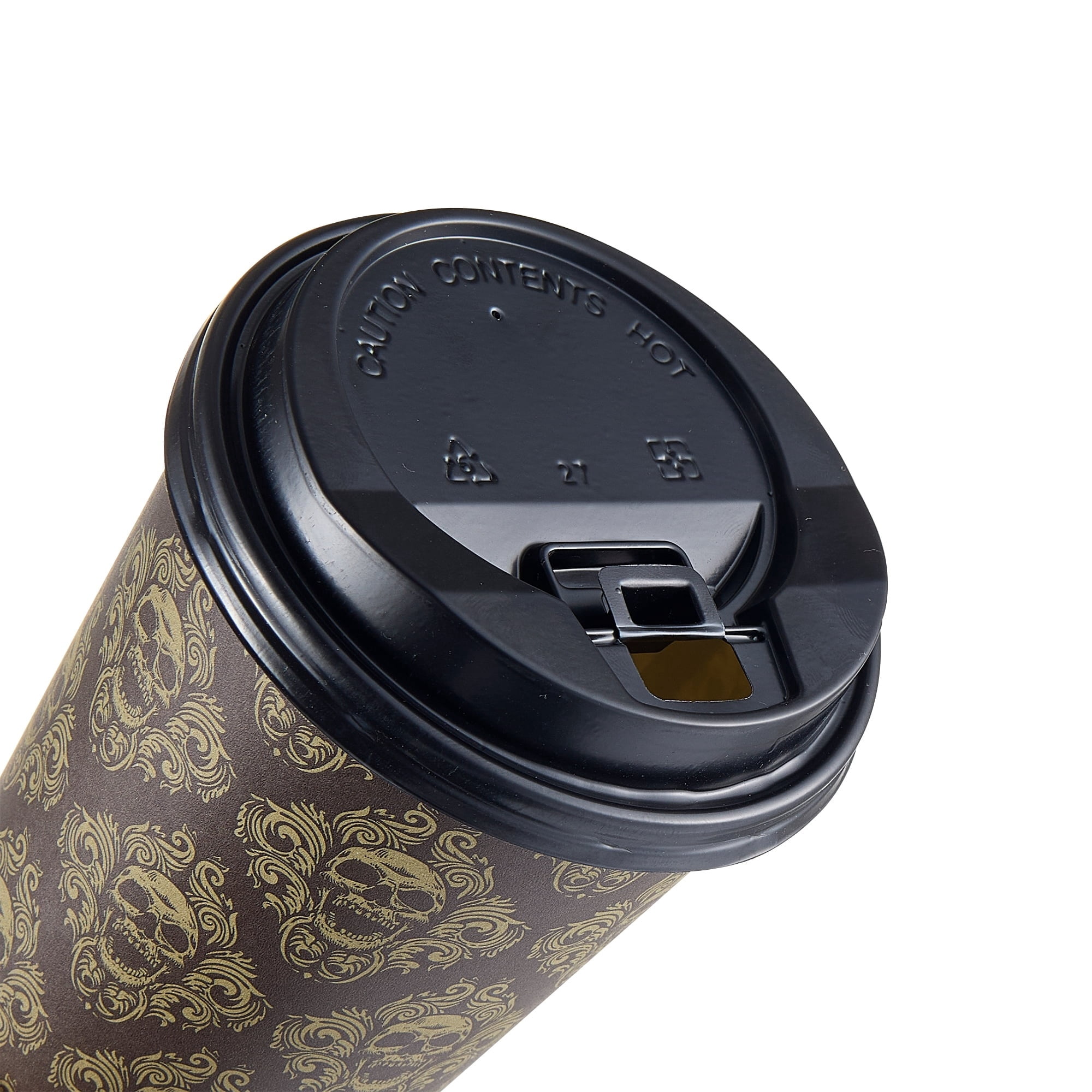 Dead Inside but Caffeinated To-Go Coffee Cups with Lids, Multicolor, 17 fl oz, 8 Count, Halloween by Way To Celebrate