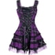 thumbnail image 1 of Minivestido gótico Bandage a cuadros para mujer, vestidos de corte en A con adorno de encaje estético Grunge, minivestido Punk ceñido al cuerpo, ropa de fiesta Sexy-AM, 1 of 5