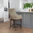 thumbnail image 4 of Hillsdale Creekside 25.75" Faux Leather & Wood Counter Stool in Taupe/Brown, 4 of 13