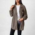 thumbnail image 2 of Aloohaidyvio Women's Oversized Button Down Shirts Office Drop Shoulder Blouse Long Sleeve Knit Dress Shirt with Pockets, 2 of 6