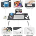 thumbnail image 3 of Livhil Large Lap Desk for Bed | Laptop Table, Portable Lap Desk, Home Office Room Laptop Desk for Bed Table Floor Table, Floor Desk for Adults (Black), 3 of 8