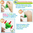 thumbnail image 3 of ORUYROP Tech Universal Cleaning Plugs + Caps for Storage, Cleaning and Odor Proofing Glass Water Pipes/Rigs (1 Large+2 Medium), 3 of 3