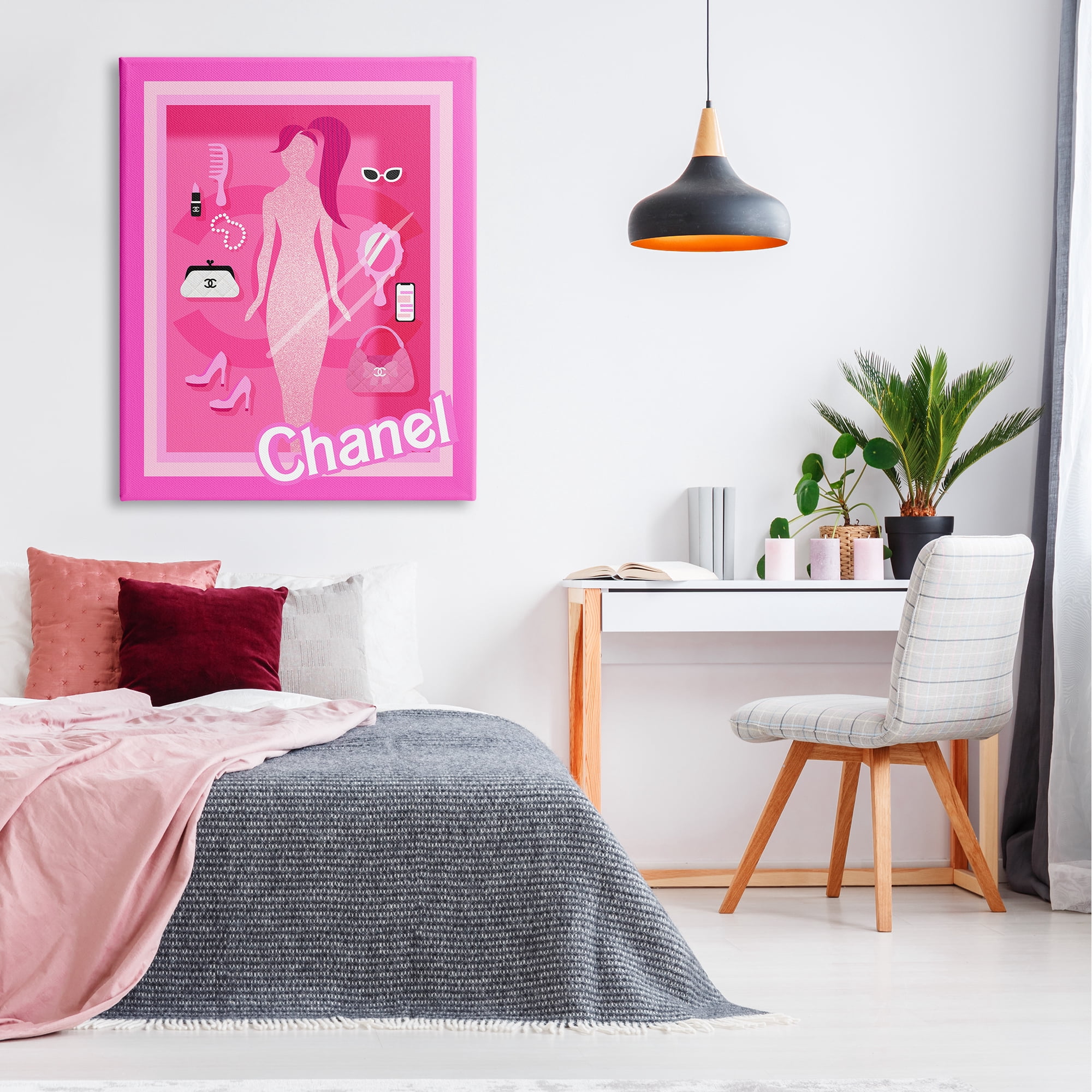 Stupell Industries Trendy Fashion Doll Beauty & Fashion Painting Gallery Wrapped Canvas Print Wall Art, 36 x 48