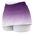 thumbnail image 3 of ITSAME Tennis Skirts for Womens, Gradient High Waist Pleated Golf Stretch Althletic Skorts Purple, 3 of 5
