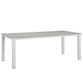 thumbnail image 6 of Modway Junction 9-Piece Aluminum Rattan Patio Dining Set in Gray/White, 6 of 7