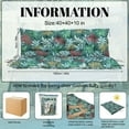 thumbnail image 2 of SDJPOI Swing Replacement Cushion for Outdoor Bench, 4" Thick Waterproof 2-3 Seater Garden Porch Seat Cushion with Backrest, Outdoor Swing Cushions for Outdoor Furniture (Green Flower,40*40in), 2 of 6