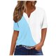 thumbnail image 1 of Camisetas Casuales de Mujer con Cuello en V Camiseta de Color Sólido, Manga Corta Casual Top para el Uso Diario, 1 of 4