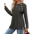 thumbnail image 3 of OALUXE Long Sleeve Shirts for Women Casual Tunic Tops Loose Fit Dressy Lightweight Sweaters, 3 of 7