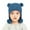 Blue, variant on Aofany 1-5 Years Girls Boys Kids Winter Warm Beanie Hat Knit Thick Ski Cap with Faux Fur Pompom Cute Toddler Warm Knitted Head Cap