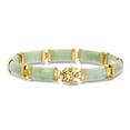 thumbnail image 3 of Ross-Simons Green Jade "Good Fortune" Bracelet in 18kt Gold Over Sterling, Women's, Adult, 3 of 7