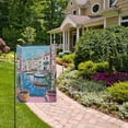 thumbnail image 2 of Yayeee Garden Flag 12" x 18" Double Sided Outdoor Yard Lawn Holiday Decorations, Blue Plants Window, 2 of 6