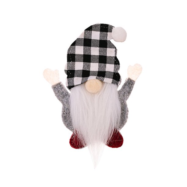 Bolsa de cubiertos de Navidad Decoración de mesa de gnomo de rejilla de dibujos animados para fiesta de año nuevo (B) JShteea Libre de BPA