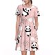 thumbnail image 1 of Disketp Panda para Vestido de Manga Corta para Mujeres, Vestidos de Verano para Mujeres, Casual y Holgado para la Playa, 1 of 6