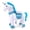 Blue, variant on WondeRides Ride on Unicorn Toy Rocking Horse Blue Unicorn, 30.1 inch Height Size 3 for 3 to 5 Years Old, Ride on Horse Plush Walking Animal Mechanical Riding Pony with Wheels M331-1