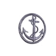 thumbnail image 2 of Rustic Silver Cast Iron Anchor and Rope Nautical Kitchen Trivet 7", 2 of 2