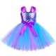 thumbnail image 3 of Vestido de princesa con tutú de sirena para niñas, elegante vestido de tul para fiesta de cumpleaños, vestido de baile, disfraz de carnaval y Halloween para niños, 3 of 5
