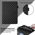 thumbnail image 3 of XYX Case for Samsung Galaxy Tab S9 FE+ 12.4 inch Release 2023 (SM-X610/SM-X616), Rhombus Pattern Multiple Viewing Angles Stand Slim Folio Case Cover (Black), 3 of 5