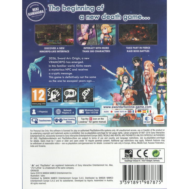 Sword Art Online: Hollow Fragment Box Shot for PlayStation Vita