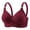 Wine, variant on Tumotour Full Coverage Bra For Women Adjustable Strap Traceless Without Steel Ring Gathering Push Up Comfortable Nursing Bra Large Size Support Breathable Wireless Comfy Soft Daily Bra