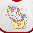thumbnail image 4 of Inktastic Teacup Unicorn Boys or Girls Baby Bib, 4 of 4
