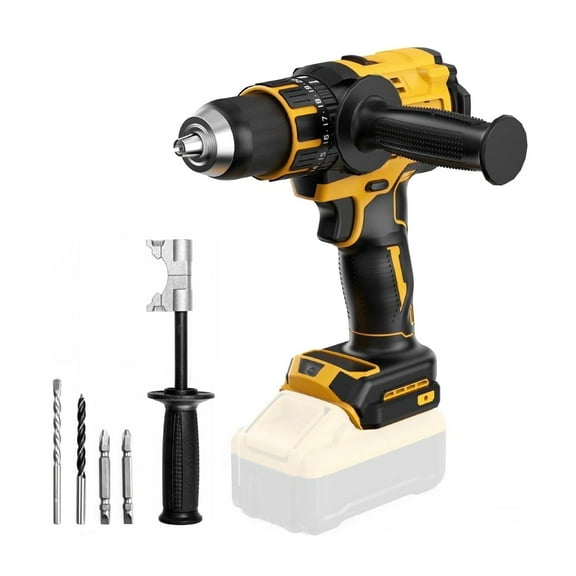 Power Drill Compatible with Dewalt 20V Max Battery(No Battery), 1950 RPM, 2-Speed Cordless Brushless Hammer Drill for Drilling Brick Wall,Metal,Wood,Screws
