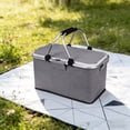 thumbnail image 2 of Collapsible Insulated Picnic Basket - Waterproof Oxford Fabric Portable Cooler Basket with Aluminum Handles for Outdoor Camping, Picnics & Beach Trips (1pc,Size/Colour as Pictured), 2 of 6