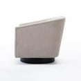thumbnail image 4 of Comfort Pointe Geneva Oatmeal Wood Base Swivel Chair, 4 of 7