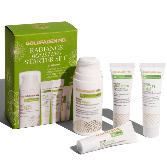 Goldfaden MD Radiance-Boosting Starter Set - Transforme su piel con elementos esenciales iluminadores para el cuidado de la piel