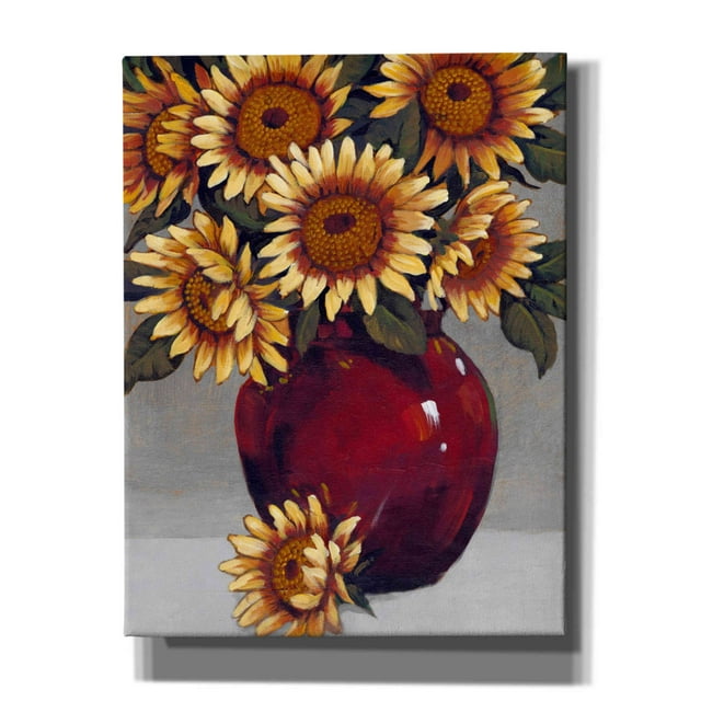 Epic Graffiti 'Vase of Sunflowers II' by Tim O'Toole, Canvas Wall Art, 26"x34"