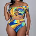 thumbnail image 2 of Cómodo traje de baño de dos piezas con estampado de bikini elegante para mujer Traje de baño Traje de baño Conjunto de ropa de playa OAVQHLG3B Store lin121212, 2 of 4