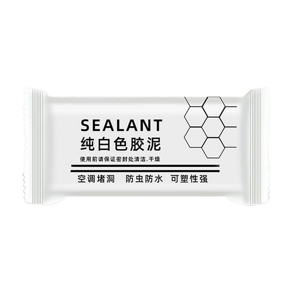 Wall Hole Repair Mud Sealant - White Flexible Putty for Air Conditioner Ducts, Cracks & Gaps - Quick Drying Waterproof Filler - 20g Rubber-Based Multipurpose Mending Compound for Home Repairs
