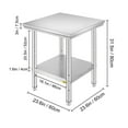 thumbnail image 6 of VEVORbrand Stainless Steel Work Table 24 x 24 x 32 inch Commercial Kitchen Prep & Work Table Heavy Duty Prep Worktable Metal Work Table with Adjustable Feet for Restaurant, Home and Hotel, 6 of 9