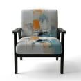 thumbnail image 4 of Designart "Dialogue With Minimalism Serene Blue Abstract" Upholstered Abstract Painting Accent Chair and Modern & Contemporary Arm Chair - Multiple Color & Pattern, 4 of 7