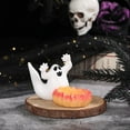 thumbnail image 4 of Gothic Ghost Candle Holder - 4" Black Resin Halloween Decor for Tabletop, Fireplace & Bookshelf, Dual-Use Centerpiece for Spooky and Holiday Themes, 4 of 8