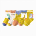 thumbnail image 4 of CAUYDY 3T 4T 5T Baby Boys Floor Socks 5PC Set Toddler Cute Cartoon Print Crew Socks for Fall Winter Spring Sizes 3-5 Years, 4 of 4