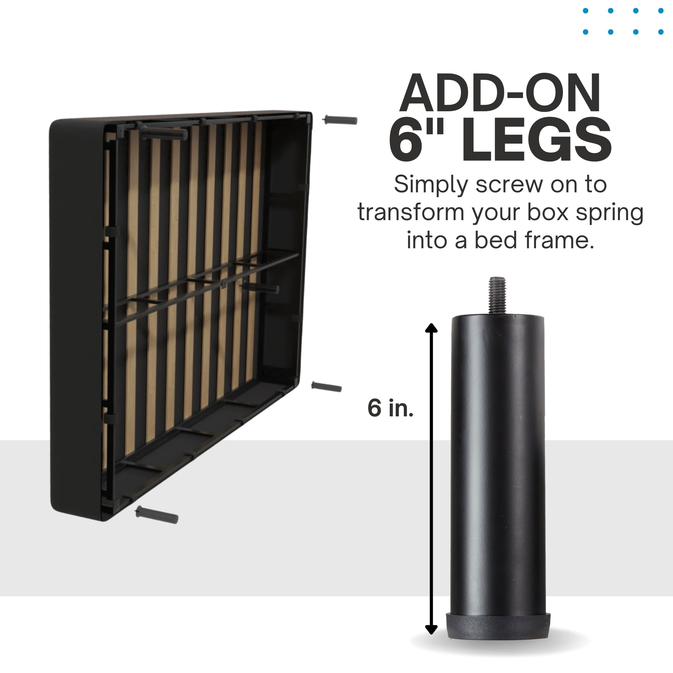 Boyd Sleep Omni Two-In-One King Size Metal Box Spring Foundation and Bed Frame with Headboard Brackets and Legs