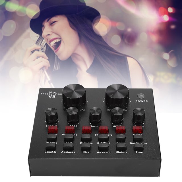 Live Sound Card - Portable Live Broadcast Sound Card - 112 Kinds Electric Sound - Mobile Audio Mixer - Support For Mobile Phone /Computer