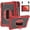Red, variant on Shockproof Case for iPad Air 11 2025 / 2024,Anti drop silicone+PC Layer Protective Splicing Case 360 ° Rotating Handle Stand With Shoulder Strap,Black