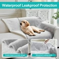 thumbnail image 2 of TOPCHANCES Waterproof Couch Cover for Dogs Cats, Reversible Fleece Waterproof Pet Blanket, Furniture Cover Sofa Protector for Pet Cat Bed, 50x60inch, Light Gray, 2 of 7