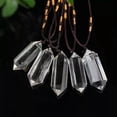 thumbnail image 5 of EOEMY Natural Clear Quartz Pendant Crystal Point Wand Necklace Chakra Healing Stone Us, 5 of 9