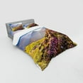 thumbnail image 3 of Ambesonne Landscape Bedding Set 3 Pcs, Pink Rhododendron Flowers, Twin, Multicolor, 3 of 3