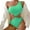 Green, variant on Sngxgn Women Swimsuit Bathing Suit Deep V Neck Crisscross Back Adjustable Strap(Green,XL)