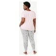 thumbnail image 3 of Joyspun Women’s Short Sleeve T-Shirt and Joggers Pajama Set, 2-Piece, Sizes S to 3X, 3 of 4