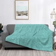 thumbnail image 2 of Rateoe Teal Green Glitter Pattern Flannel Throw Blanket, Ultra-soft Blanket for Bed, Couch, Car, Hypoallergenic Anti-pilling blanket-, 2 of 6