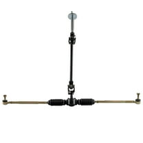 Go Kart Steering Shaft Tie Rods Rack Kit 338mm Gear Rack Pinion Adjustable Shaft Set for DIY Go Cart ATV Drift Trike Mini Bike Golf Cart Buggy