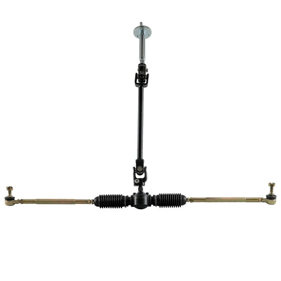 Go Kart Steering Shaft Tie Rods Rack Kit 338mm Gear Rack Pinion Adjustable Shaft Set for DIY Go Cart ATV Drift Trike Mini Bike Golf Cart Buggy